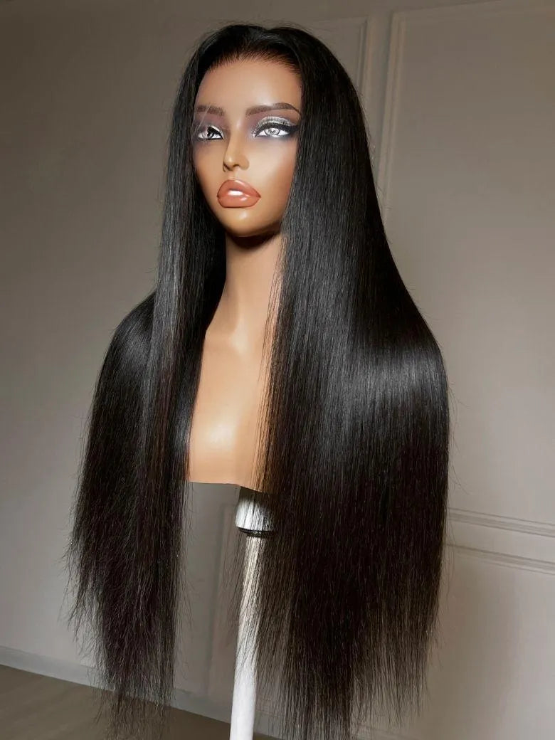 UNice 360 HD Lace Pre-plucked Luxury Raw Virgin Hair Natural Black Straight Wig