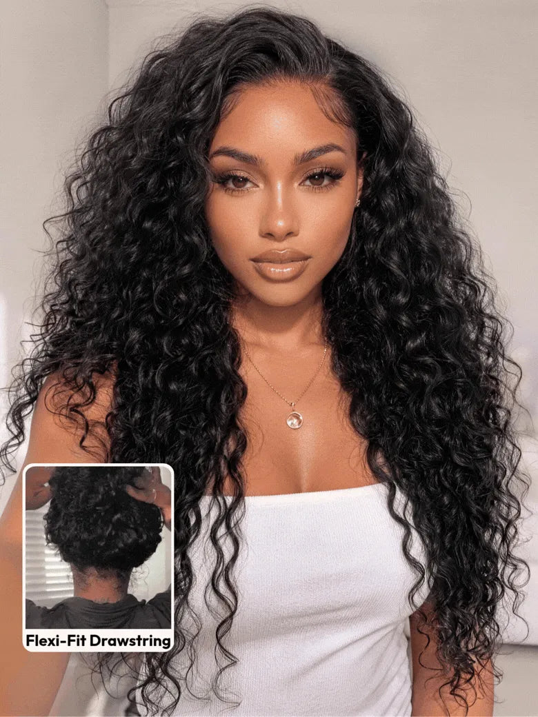 UNice Water Wave Bye-Bye Slip™ Glueless Lace Ready-to-Wear Full Volume Quality Human Hair Wig