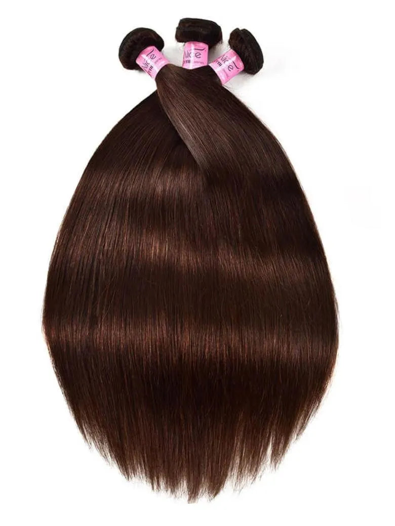 [Three 24" Bundle $129] UNice Hair 3pcs/pack Virgin Straight Hair Bundles Brown Color Double Machine Weft Human Hair for Sale Icenu Series