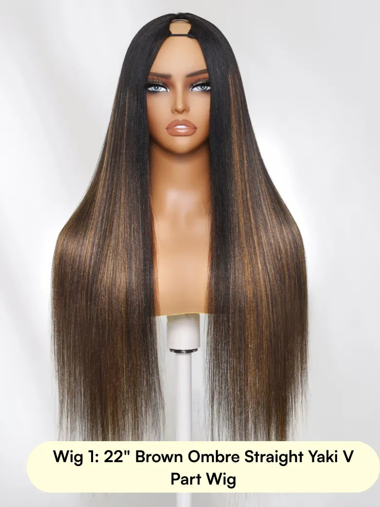 22" From $89: 7x5 Lace Bye Bye Knots Wig | V Part Wig