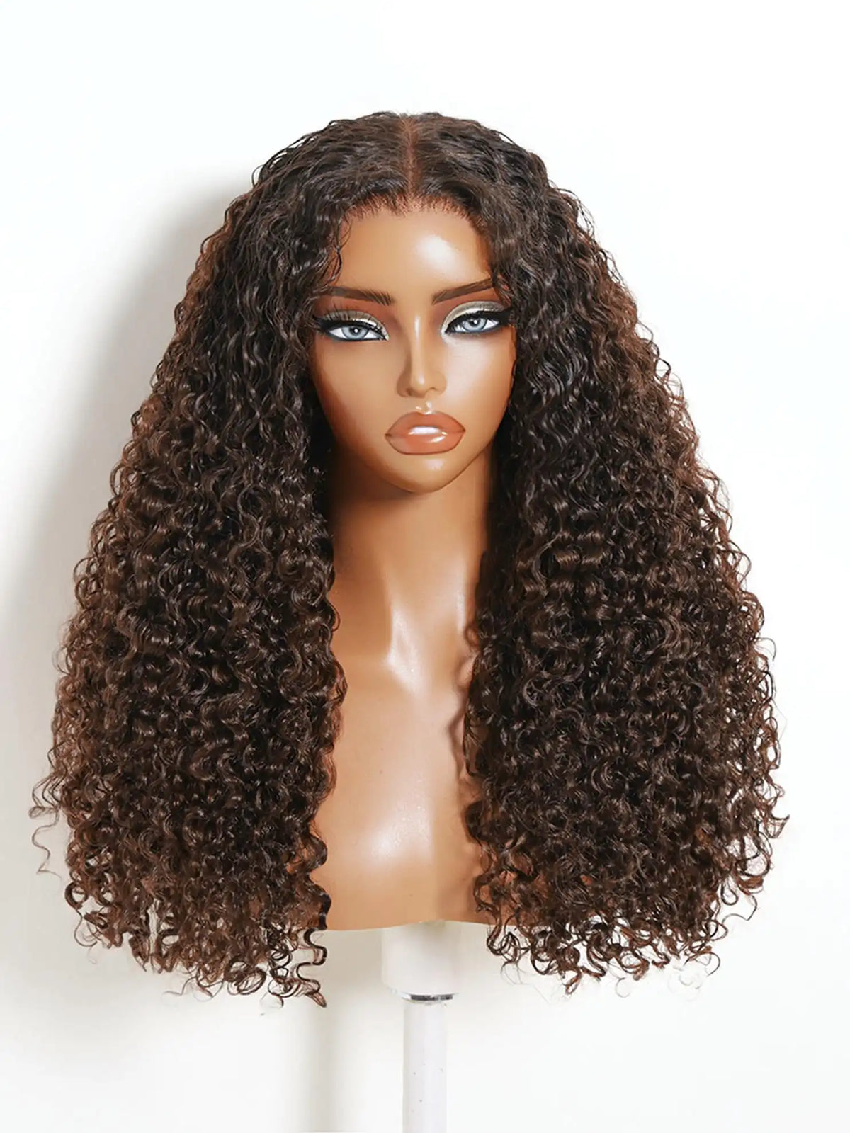 UNice Chocolate Brown Deep Curly Bye-Bye Slip™ 7x5 Lace Glueless Wig for Beginner
