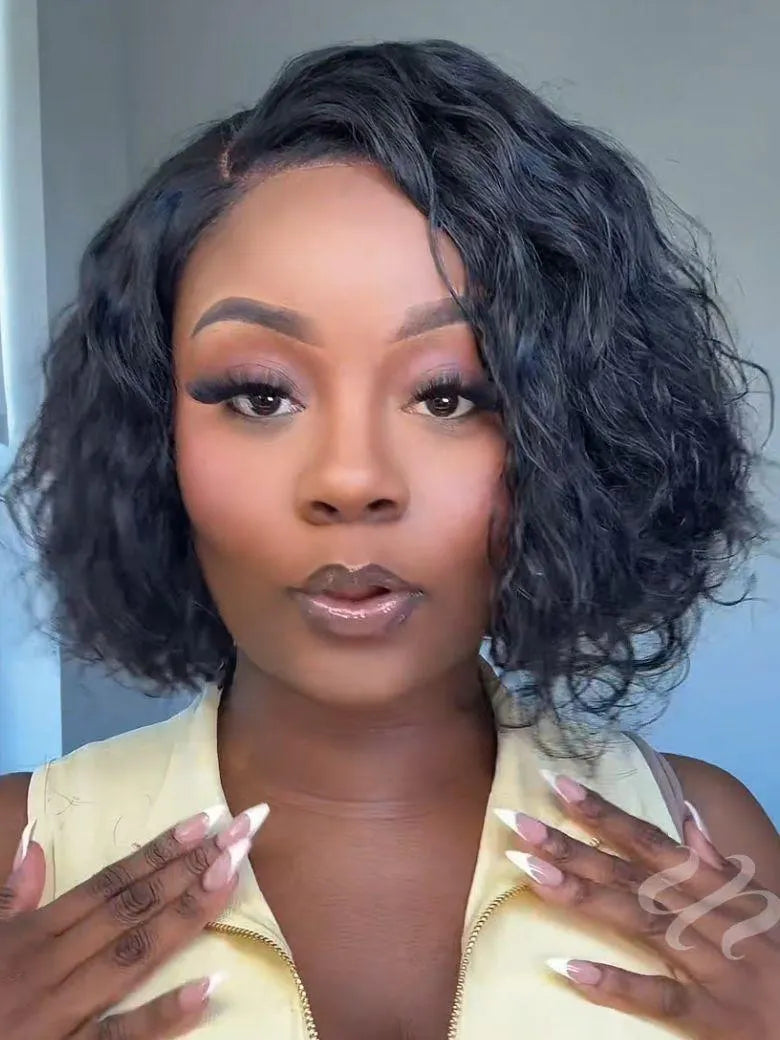UNice Water Wave Bob 220% Density Bye-Bye Slip™ Easy Glueless Quality Human Hair Wig