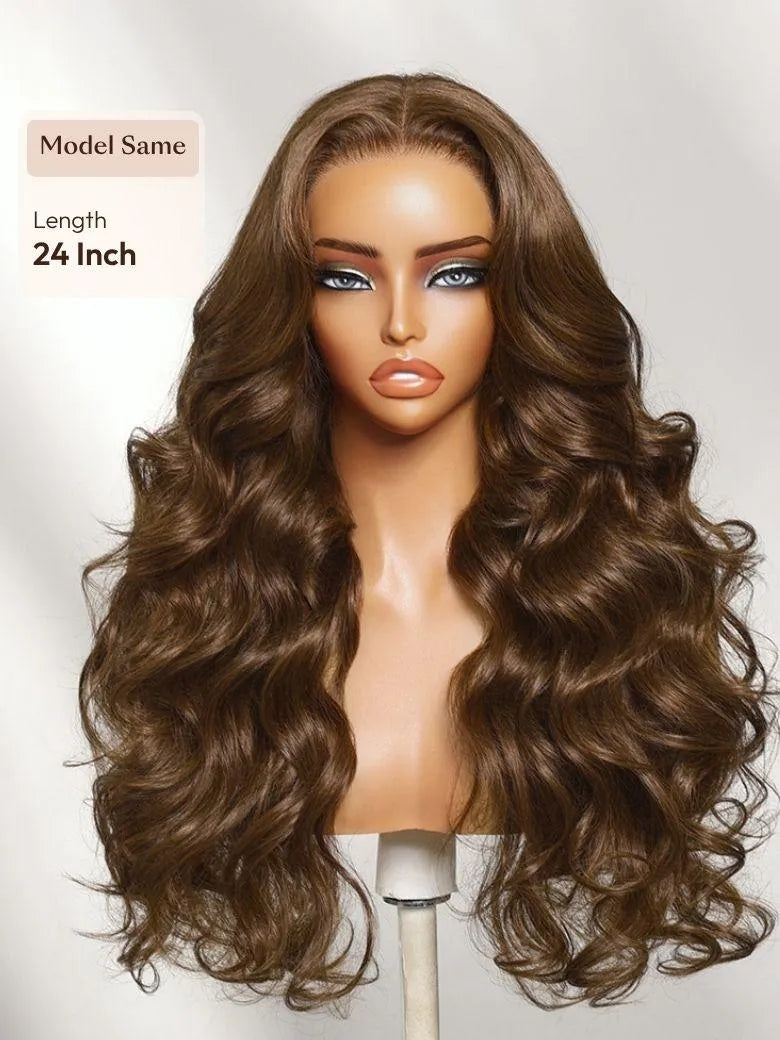 UNice Hazel Brown Body Wave Wig Bye-Bye Slip™ 13×4 Lace Frontal Glueless Glam-Ready Rich Dimension Salon-Ready Style