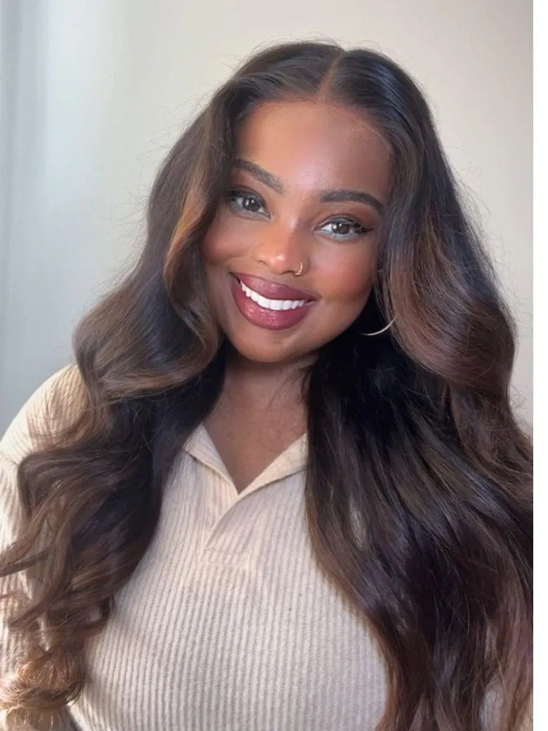 UNice Chestnut Brown Ombre Body Wave 1 Piece Human Hair Bundle