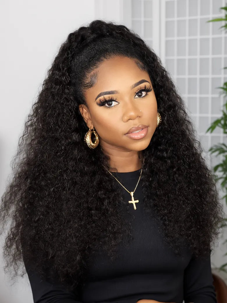 [BOGO Free | For All Length] Unice 150% Density Hair Stylist Approved No Skill Needed Beginner Friendly V Part Curly Wigs For Women