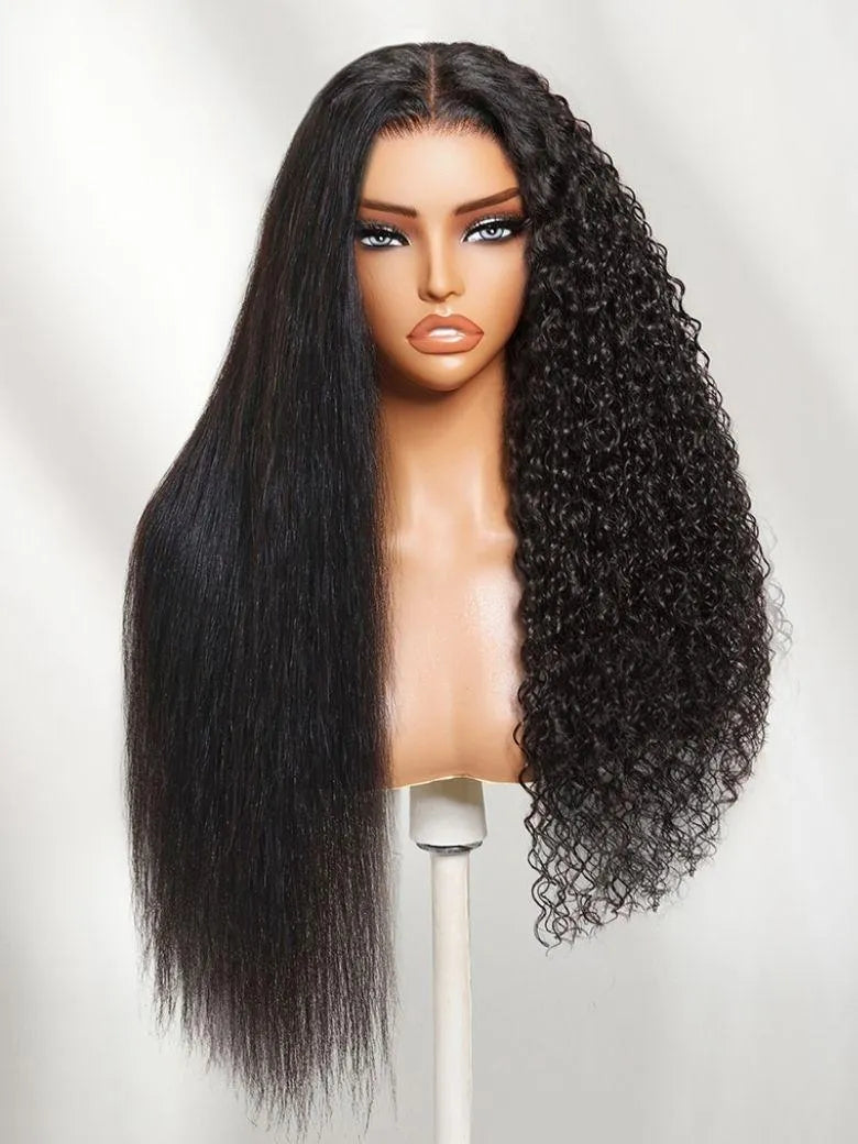 UNice Straight to Curly Wig Bye-Bye Slip™ 7×5 Lace Closure Glueless Everyday Two-in-One Style Switch Natural Look