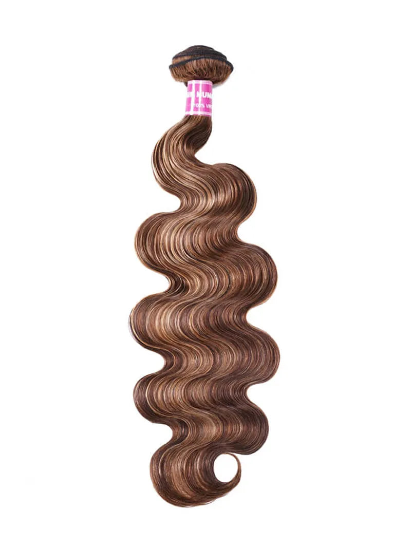 UNice Luxurious Honey Blonde Highlight Body Wave Human Hair 1 Bundle