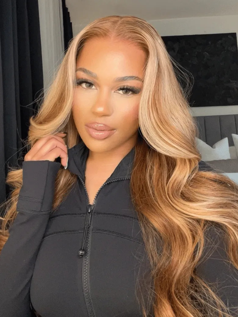 UNice Honey Blonde Body Wave Bye-Bye Slip™ Secure Glueless Lace Front Human Hair Wig