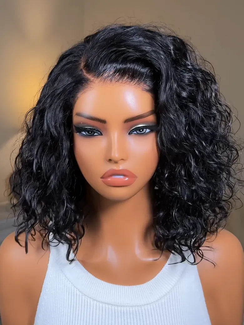 [Top Purchased] UNice Bye-Bye Slip™ 6X4 Glueless Lace "C" Side Part Loose Wavy Bob 220% High Density Drawstring Wig For Beginners