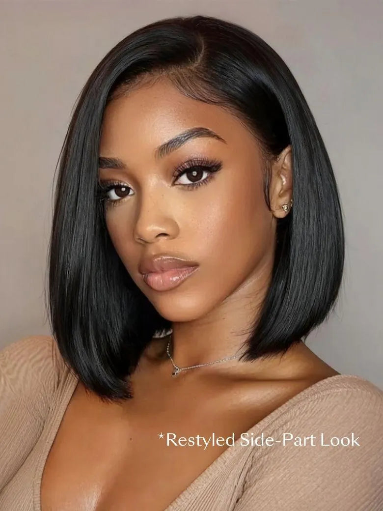 7x5 Bye Bye Slip Put On And Go Easy Daily Style Glueless Lace Bleached Knots Bob Wig 150% Density