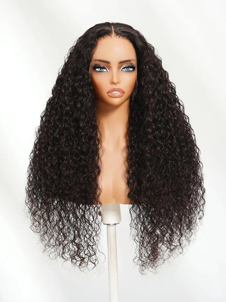 UNice 13x4 HD Lace Frontal 250% Density Raw Human Hair Water Wave 200% Density Wig