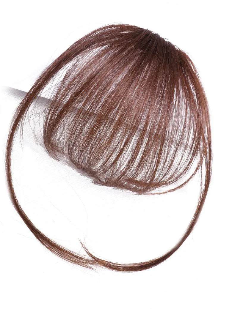 UNice Hand-Made Dark Brown Straight Clip In Air Bangs With Temples