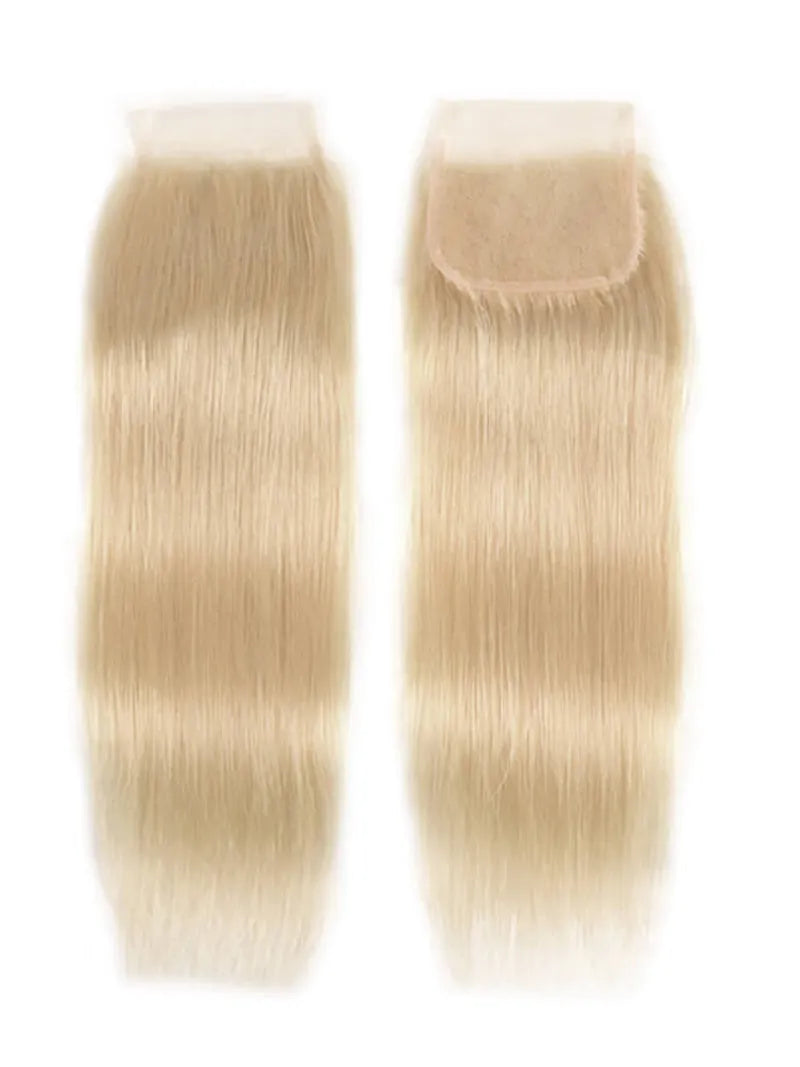 UNice 613 Blonde 4x4 Straight Virgin Human Hair Lace Closure Free Part