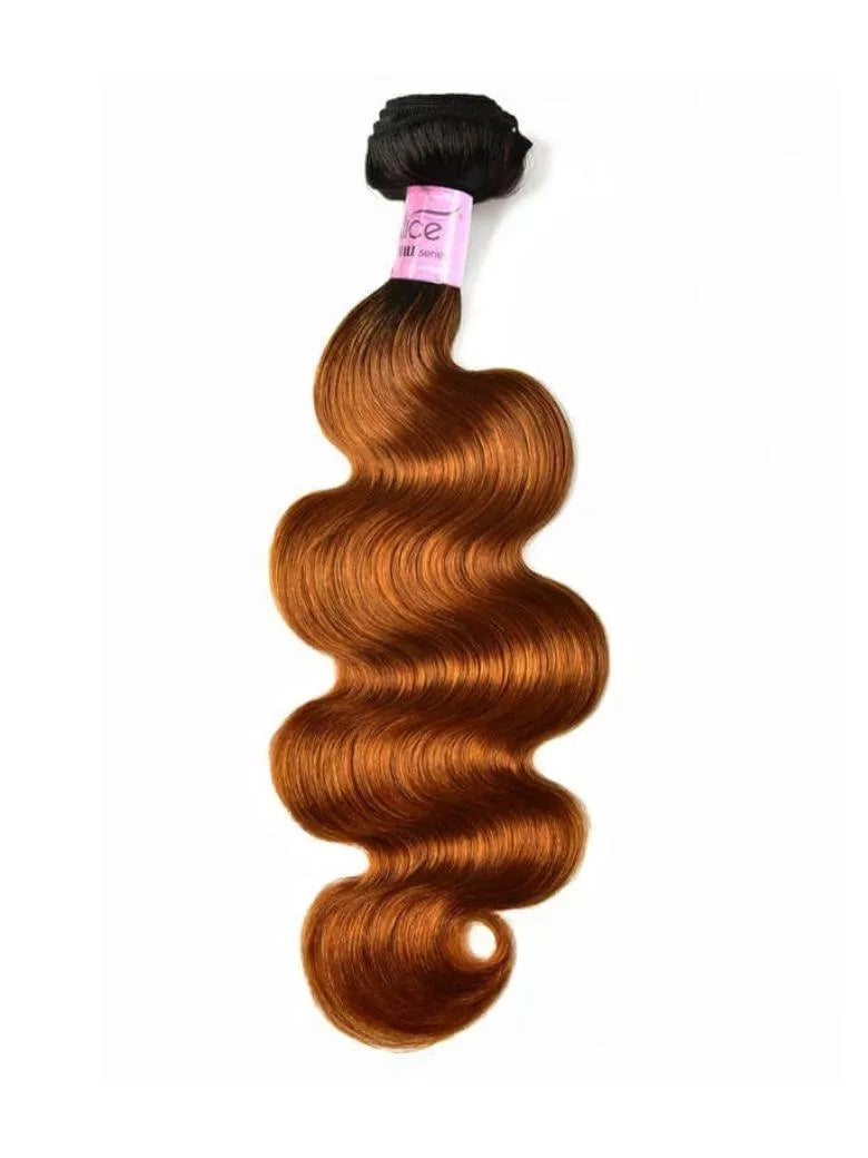UNice Soft #TB30 Body Wave & Straight Human Hair Weaves 100% Human Hair 1 Bundle Ombre Color