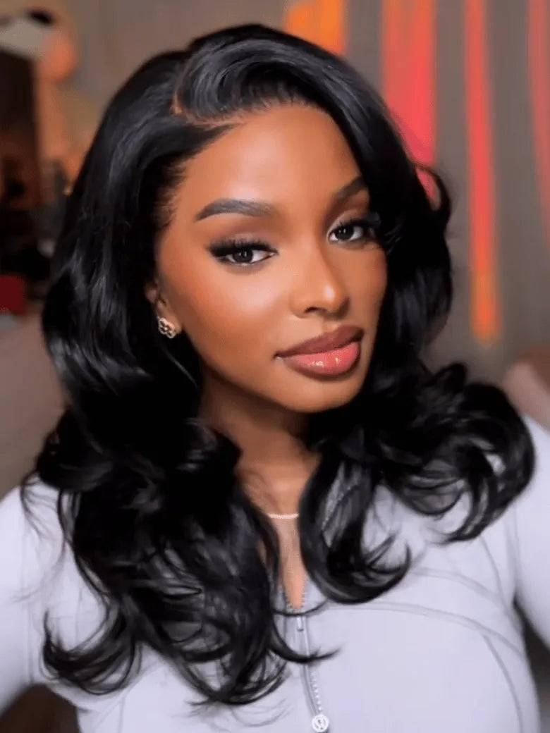 UNice 13x4 Pre-Everything™ Wig & 7x5 Bye-Bye Slip Loose Wave With Face-Framing Layers And Side-Swept Bangs With Drawstring