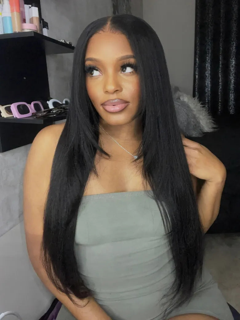 UNice Yaki Hair Bundles 4 Pcs/pack Yaki Virgin Human Hair