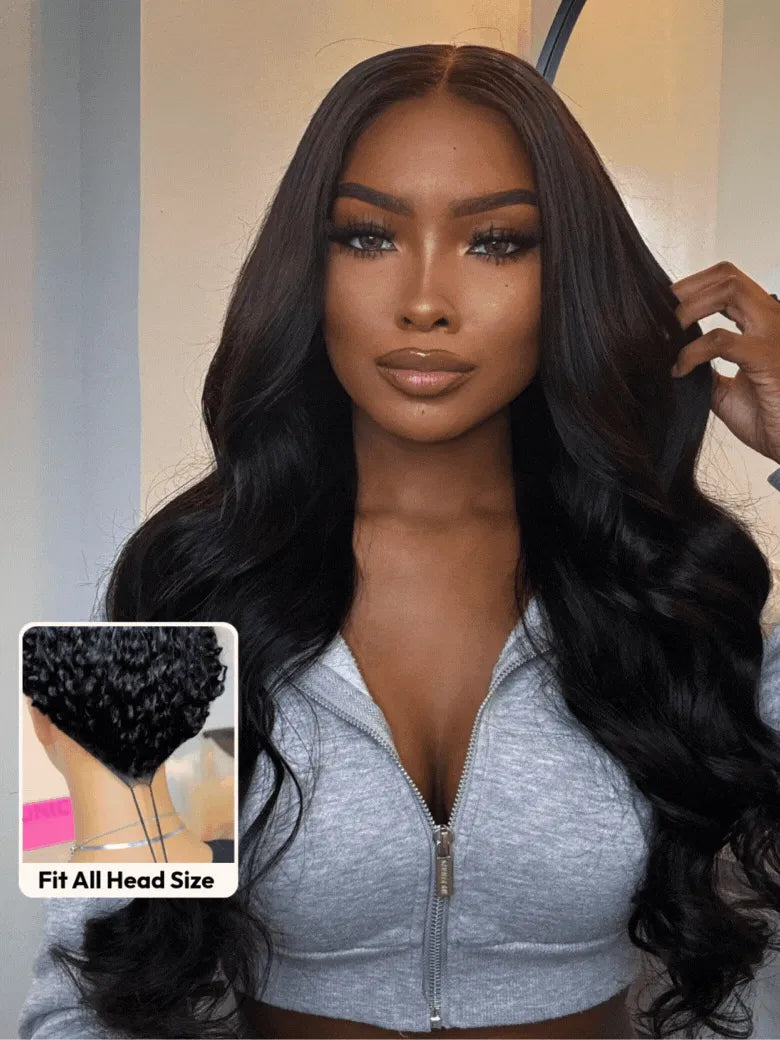 UNice Body Wave InvisiBlend™ V Part Human Hair Wig with Minimal Leave-Out for Protective Style