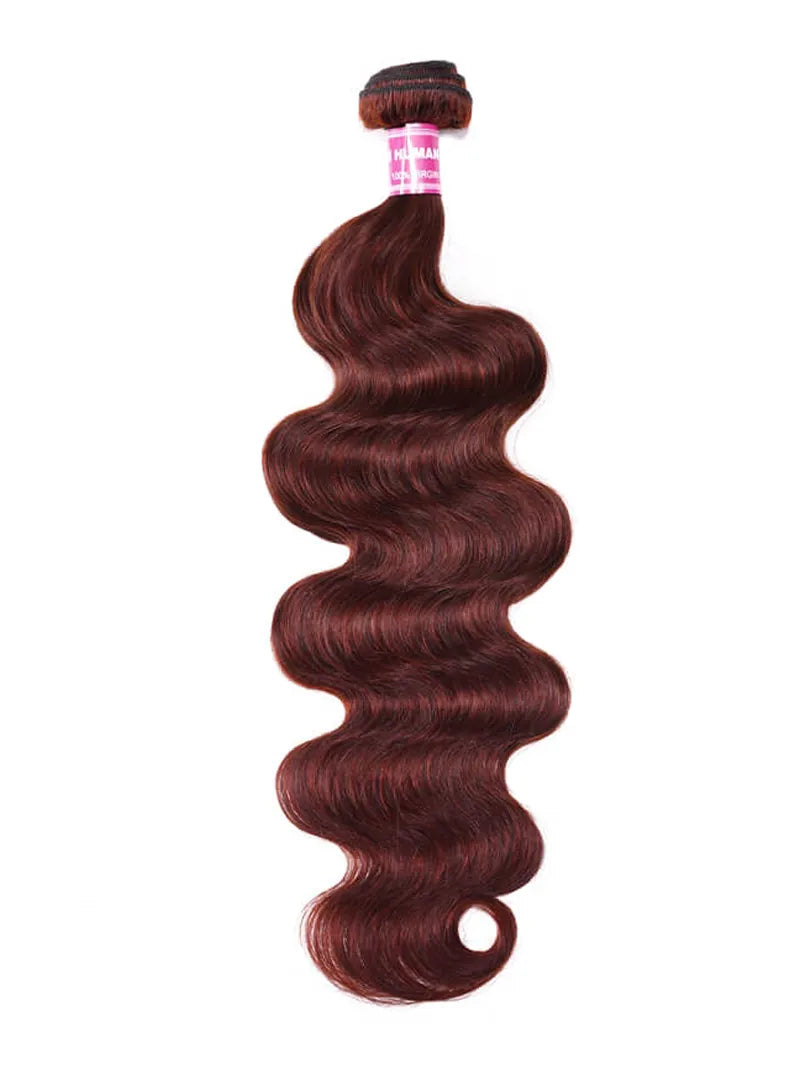 UNice Reddish Brown Body Wave 1Pc 100% Remy Human Hair Bundle