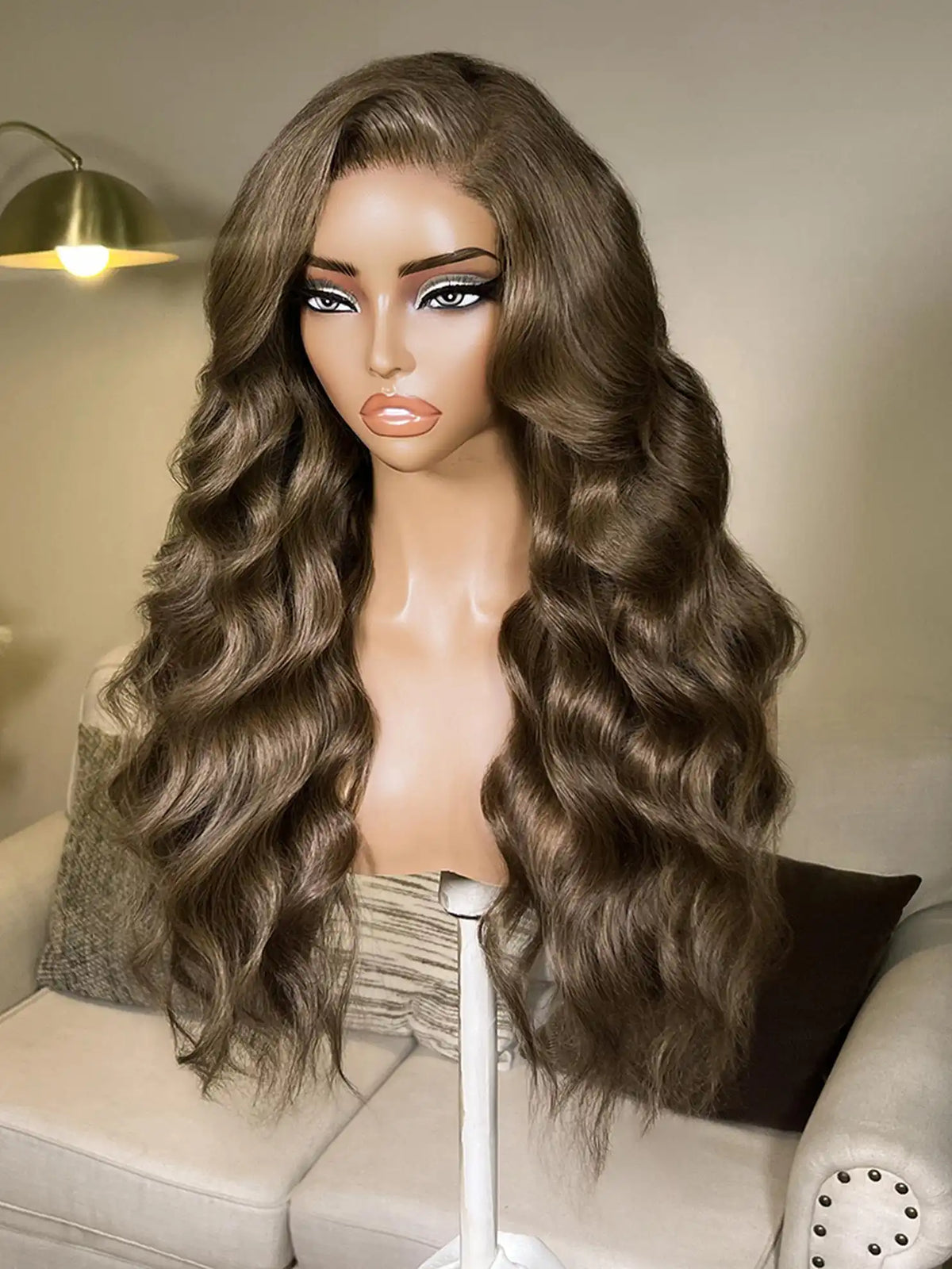 UNice Chestnut Brown Side Part Body Wave Bye-Bye Slip™ 6x4 Lace Glueless Drawstring Wig
