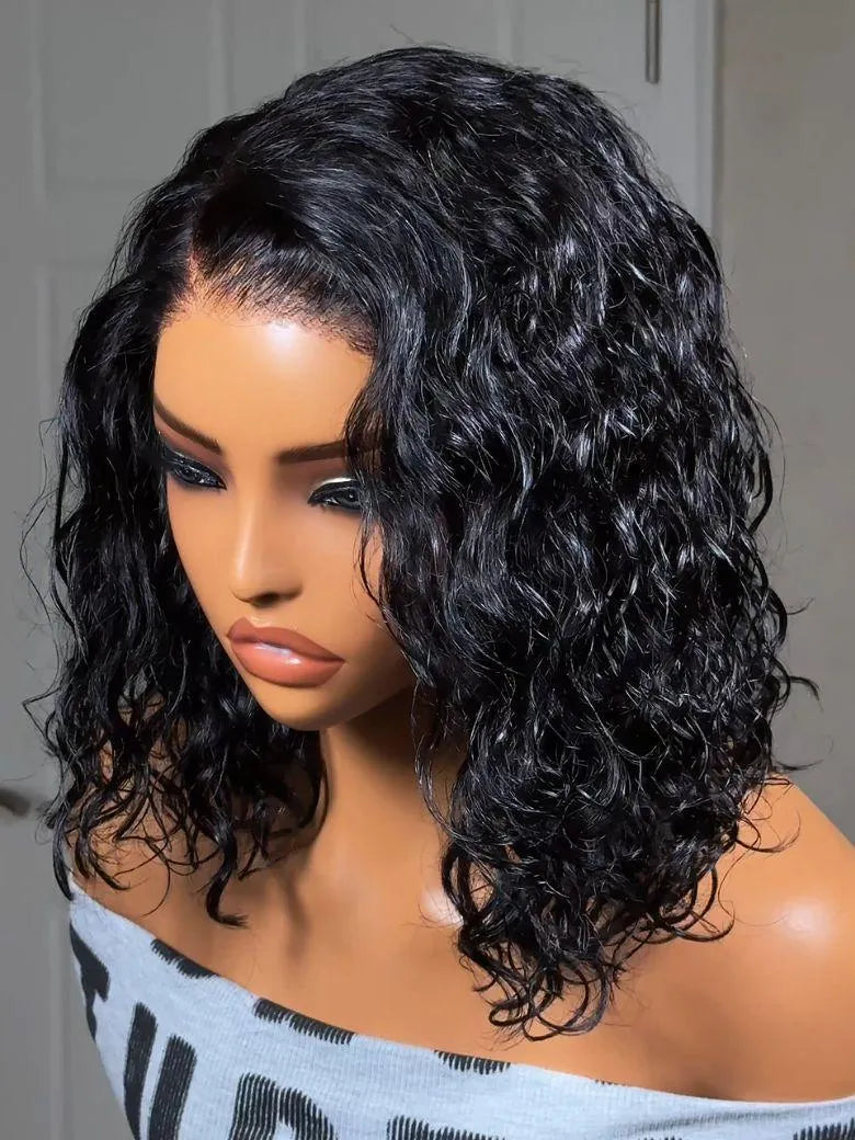 [Top Purchased] UNice Bye-Bye Slip™ 6X4 Glueless Lace "C" Side Part Loose Wavy Bob 220% High Density Drawstring Wig For Beginners