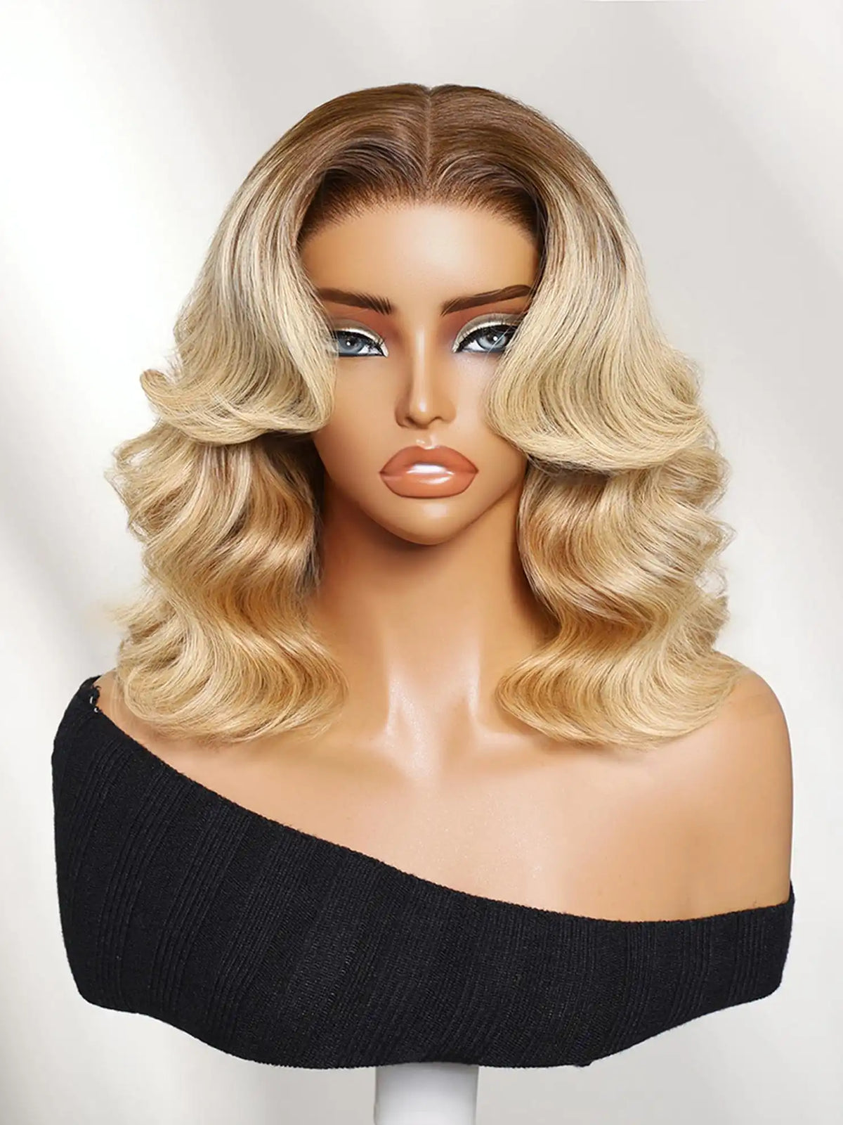 UNice Rooted Blonde Layered Blowout Bob Bye-Bye Slip™ 7x5 Lace Glueless Wig for Beginners