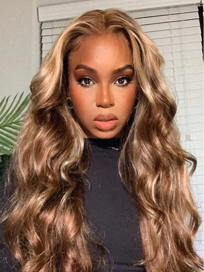 UNice Gorgeous Highlight Honey Blonde Bouncy Body Wave Hair 4 Bundles