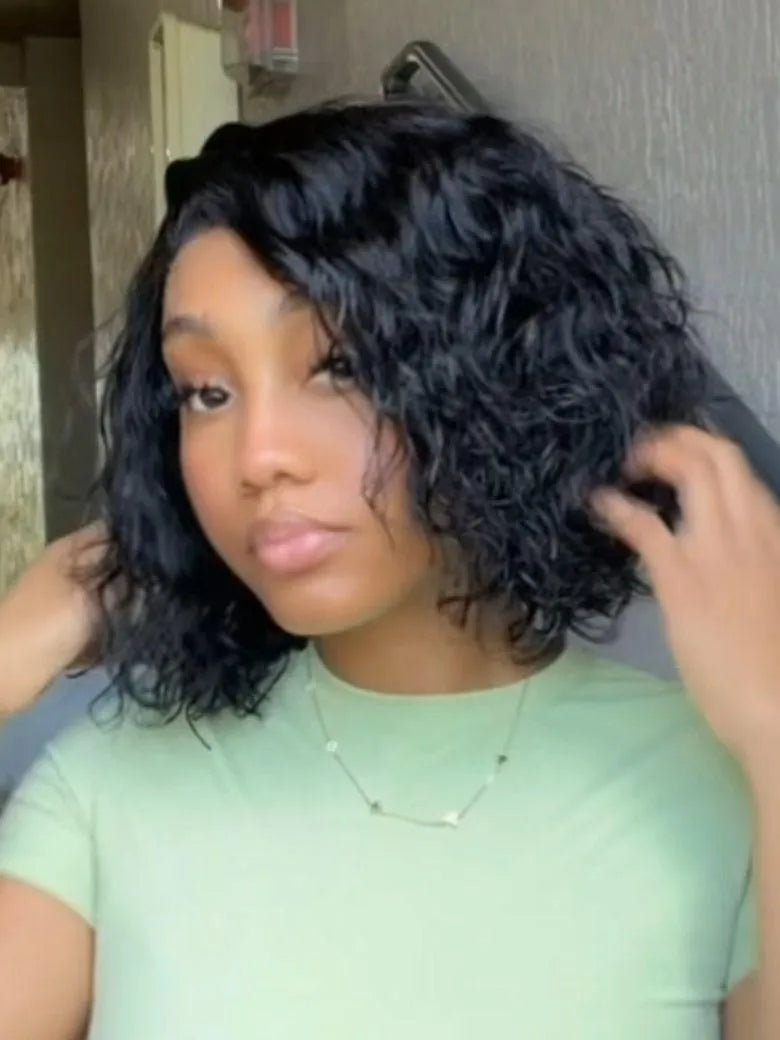 UNice Water Wave Bob 220% Density Bye-Bye Slip™ Easy Glueless Quality Human Hair Wig