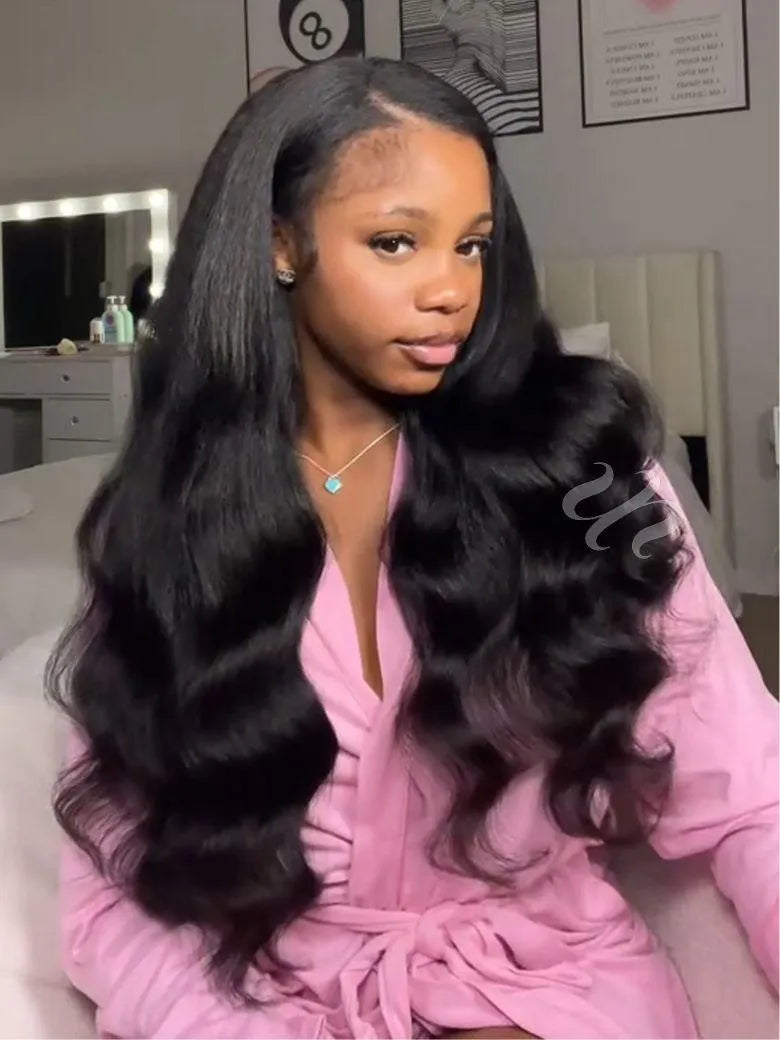 UNice 4Pcs Kinky Straight Remy Human Hair Bundles