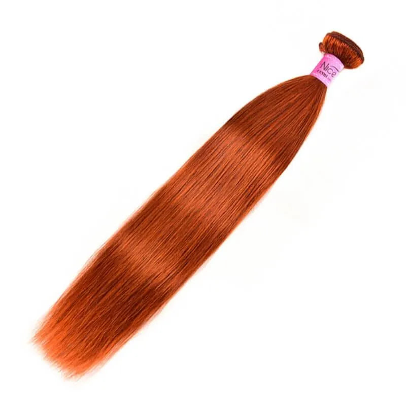 UNice Virgin Straight Hair Ginger Hair 1 Piece #350 Pure Color 8-30 Inch Hair Bundles